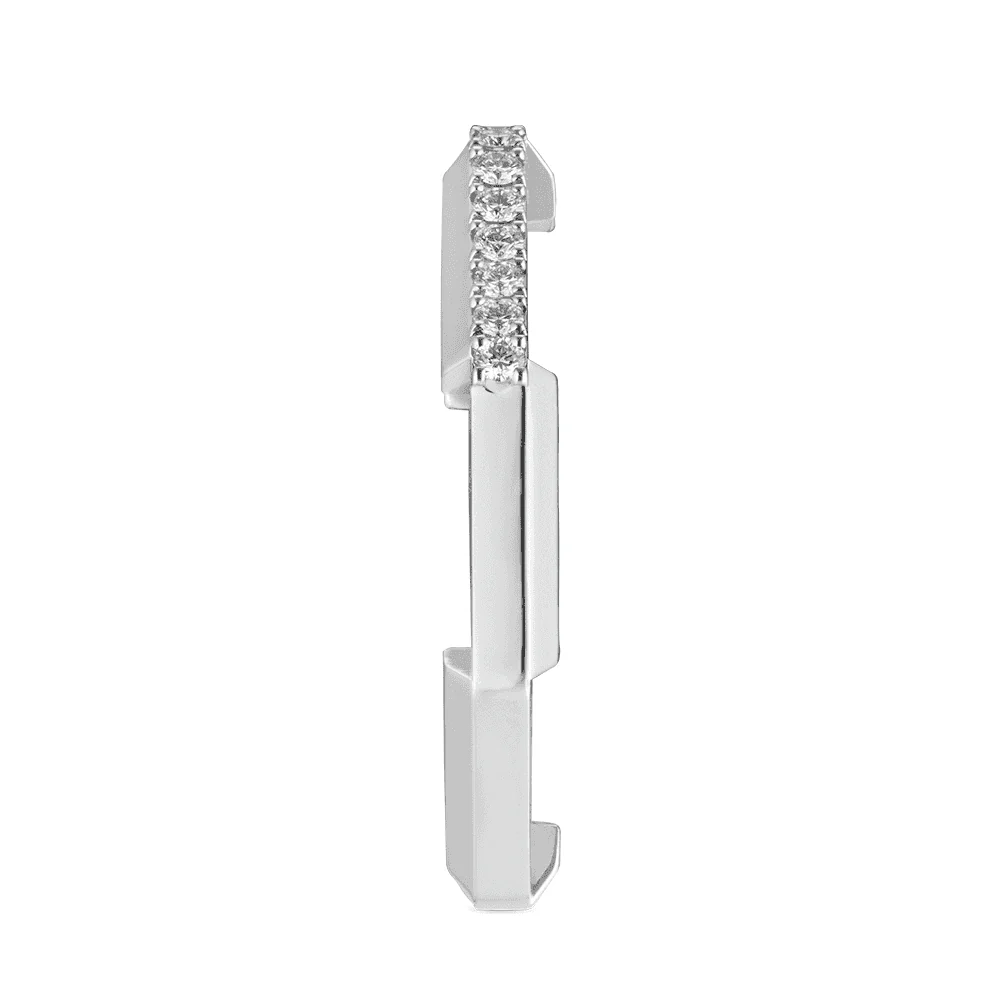 Gucci Link to Love 18ct White Gold Diamond Pave Set Mirrored Ring - Image 3