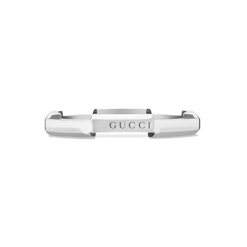 Gucci Link to Love 18ct White Gold Mirrored Ring - Image 2
