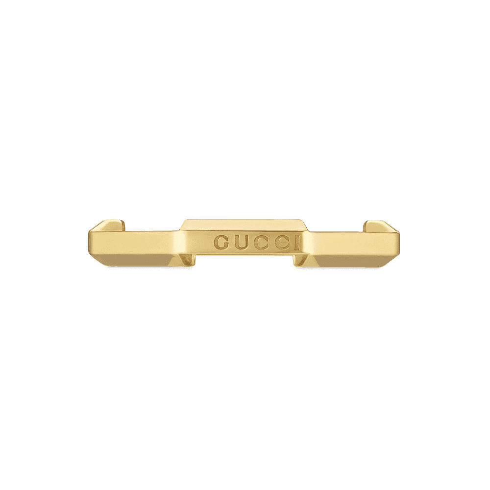 Gucci Link to Love 18ct Yellow Gold Mirrored Ring - Image 2