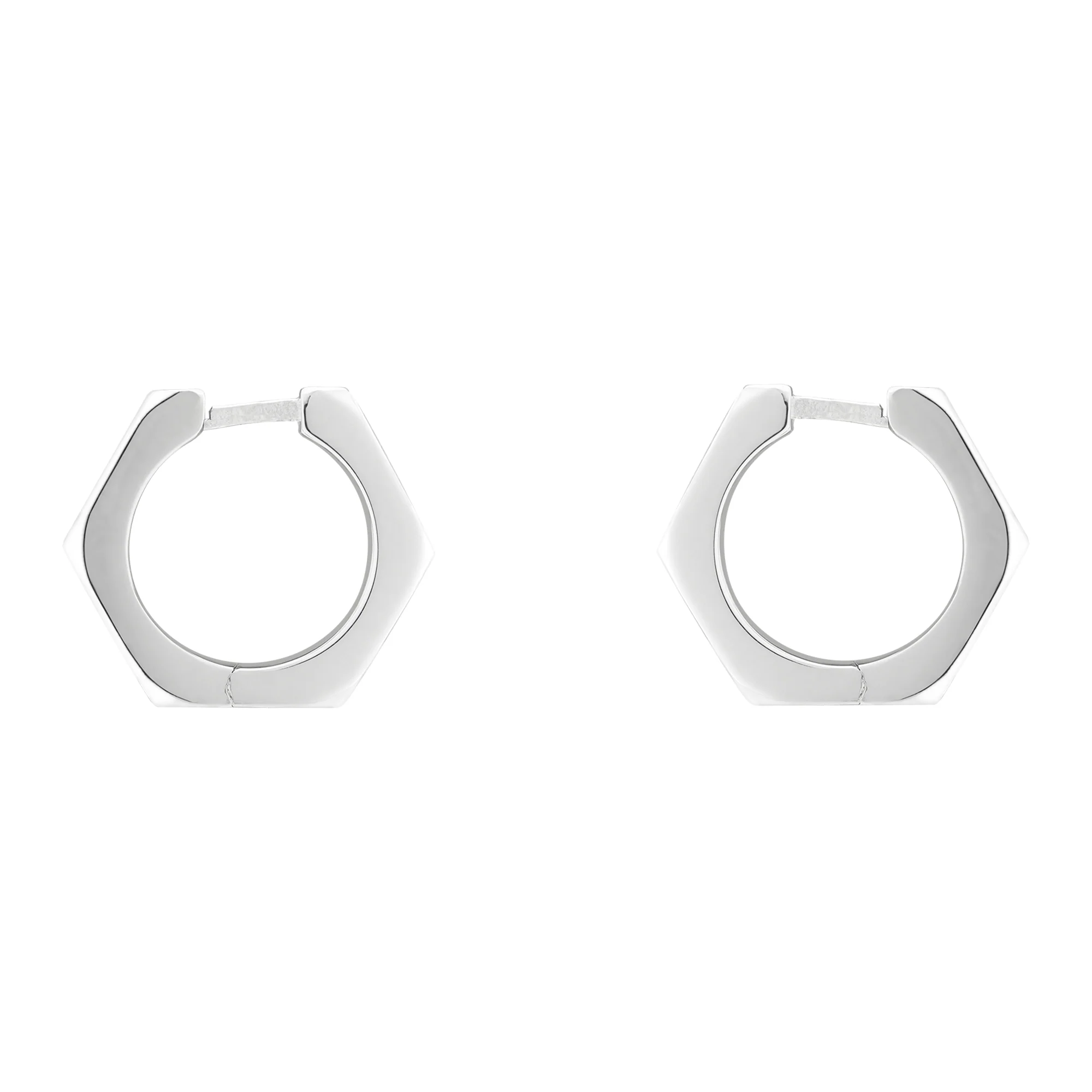 Gucci Sterling Silver Trademark Hoop Earrings - Image 2