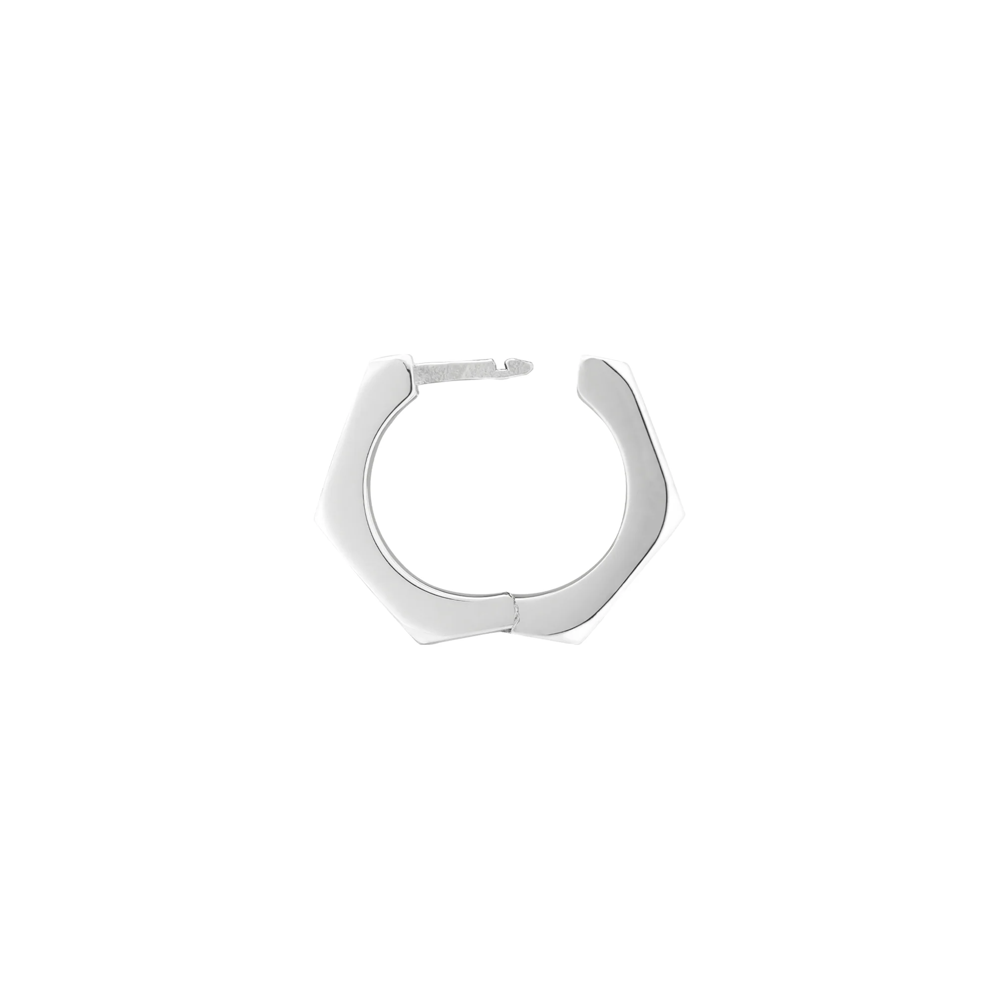 Gucci Sterling Silver Trademark Hoop Earrings - Image 3