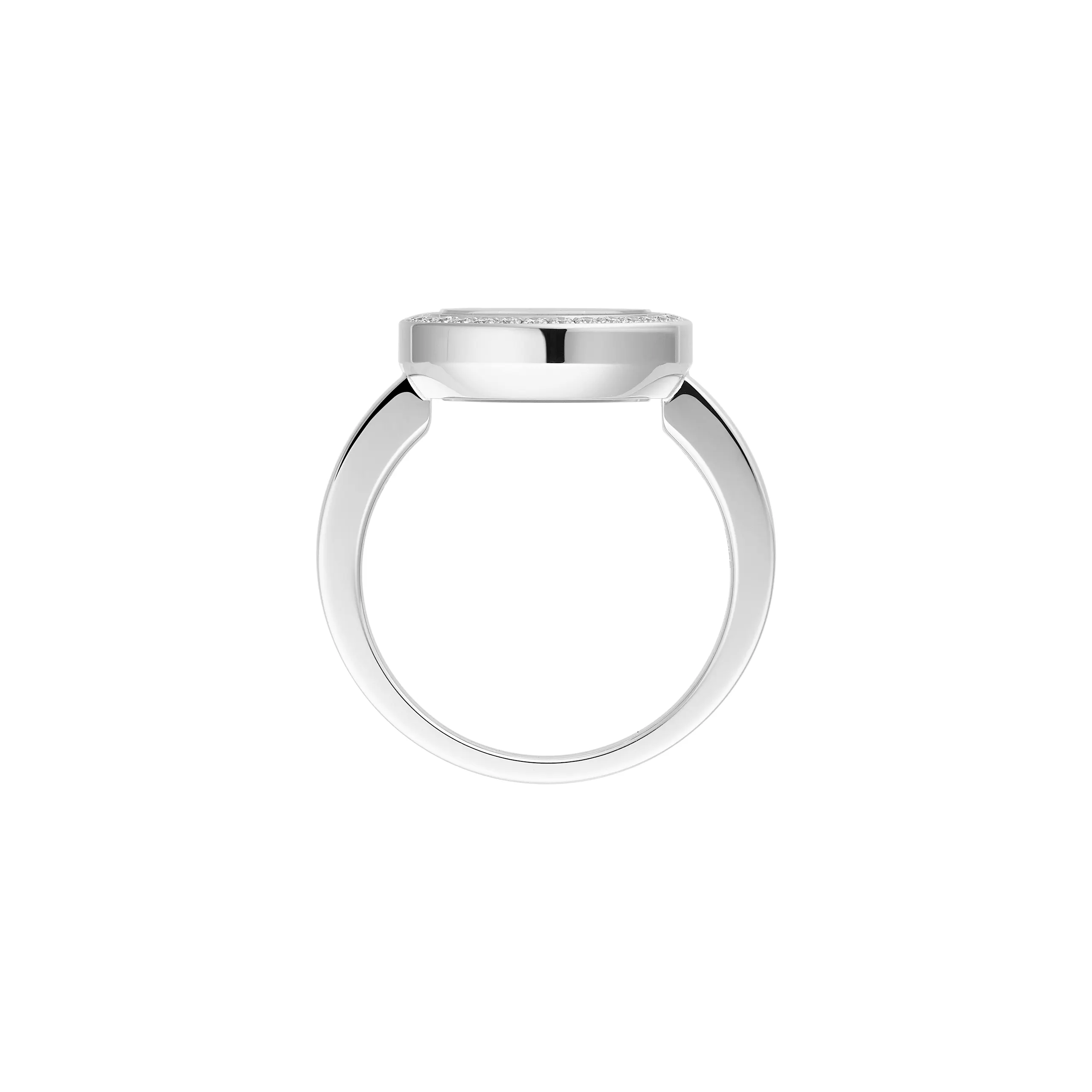 Happy Diamonds Happy Spirit 18ct White Gold Three Row Diamond Halo Dress Ring - Image 3