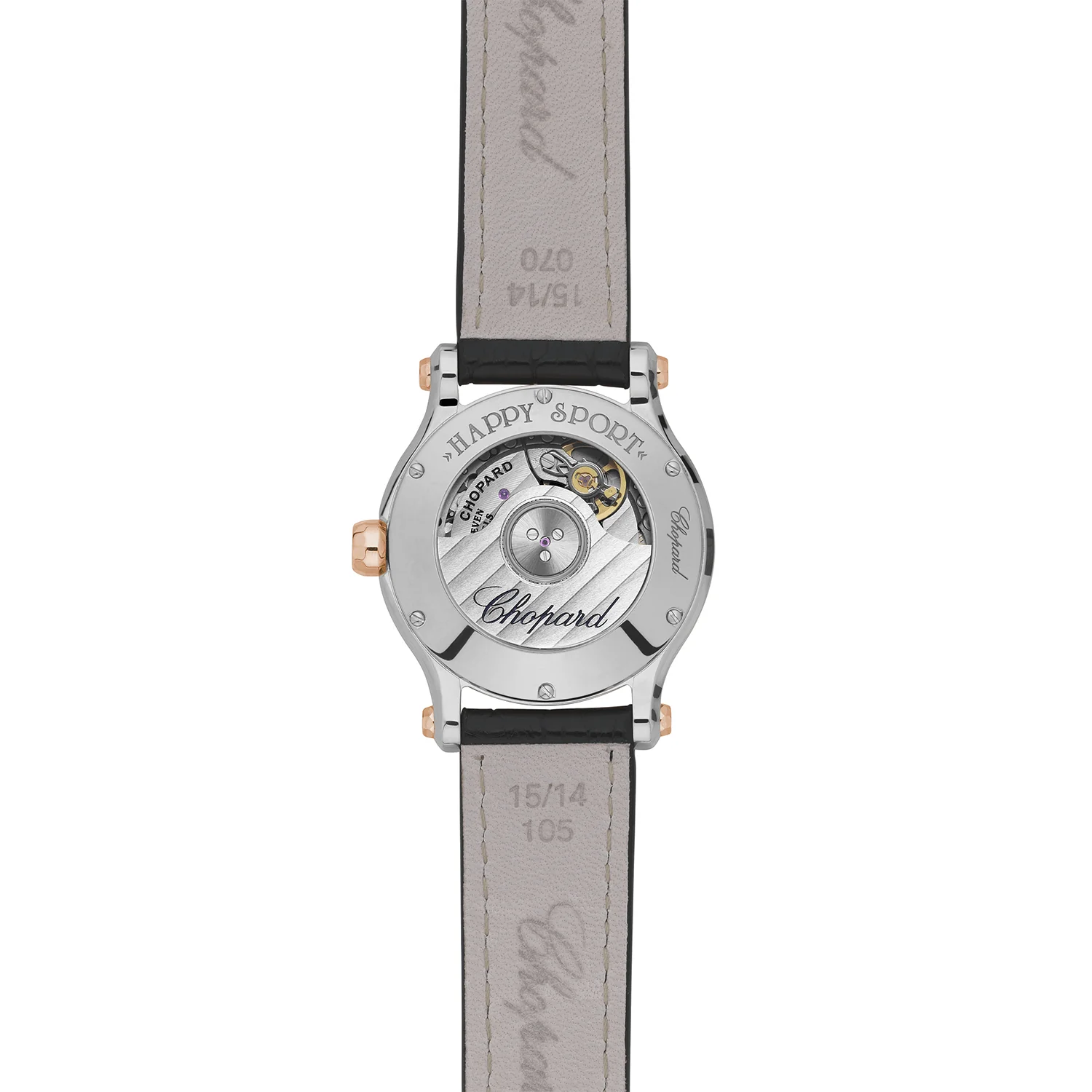 Happy Sport 30mm Silver Dial Automatic Ladies Strap Watch - Image 2