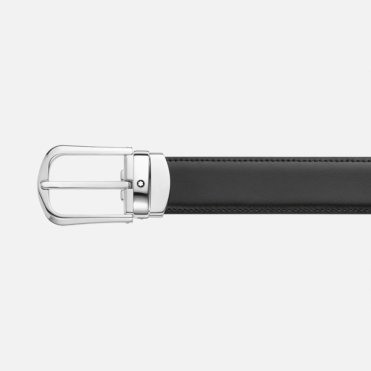 Horseshoe Buckle Reversible Leather Belt - Image 3