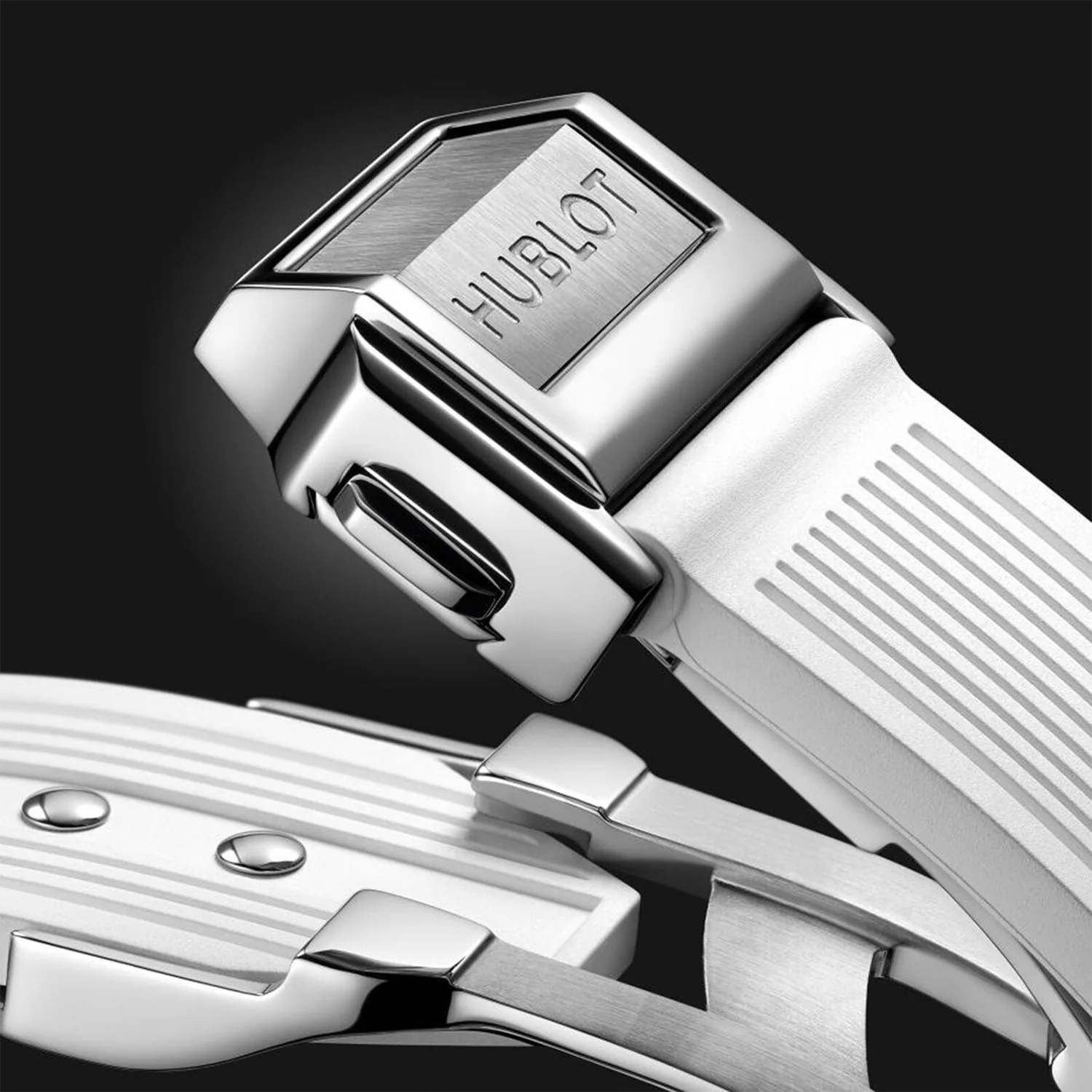 Big Bang One Click Steel White Diamonds 33mm Strap Watch - Image 5
