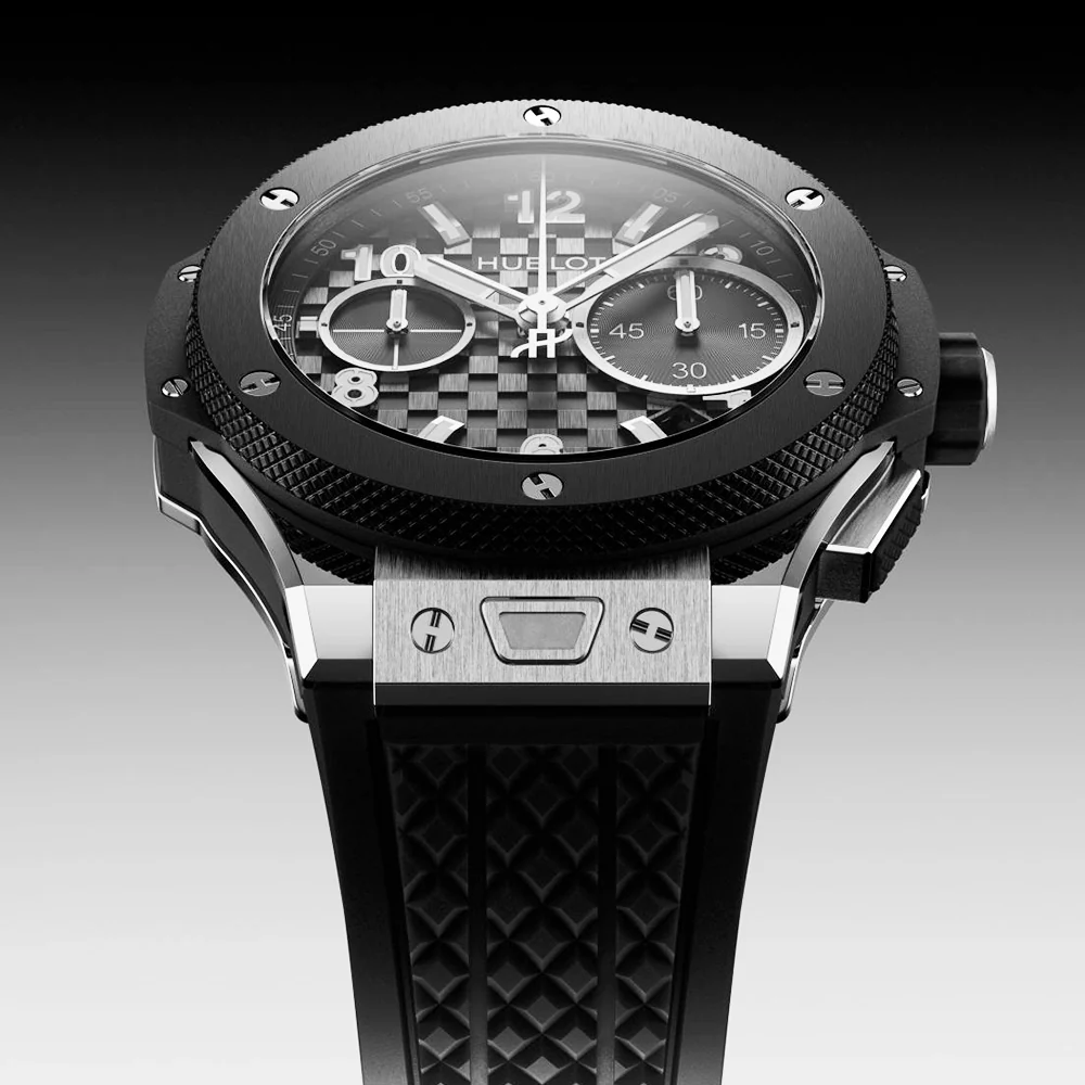 Big Bang Original 43mm Titanium & Ceramic Mens Rubber Strap Watch - Image 3