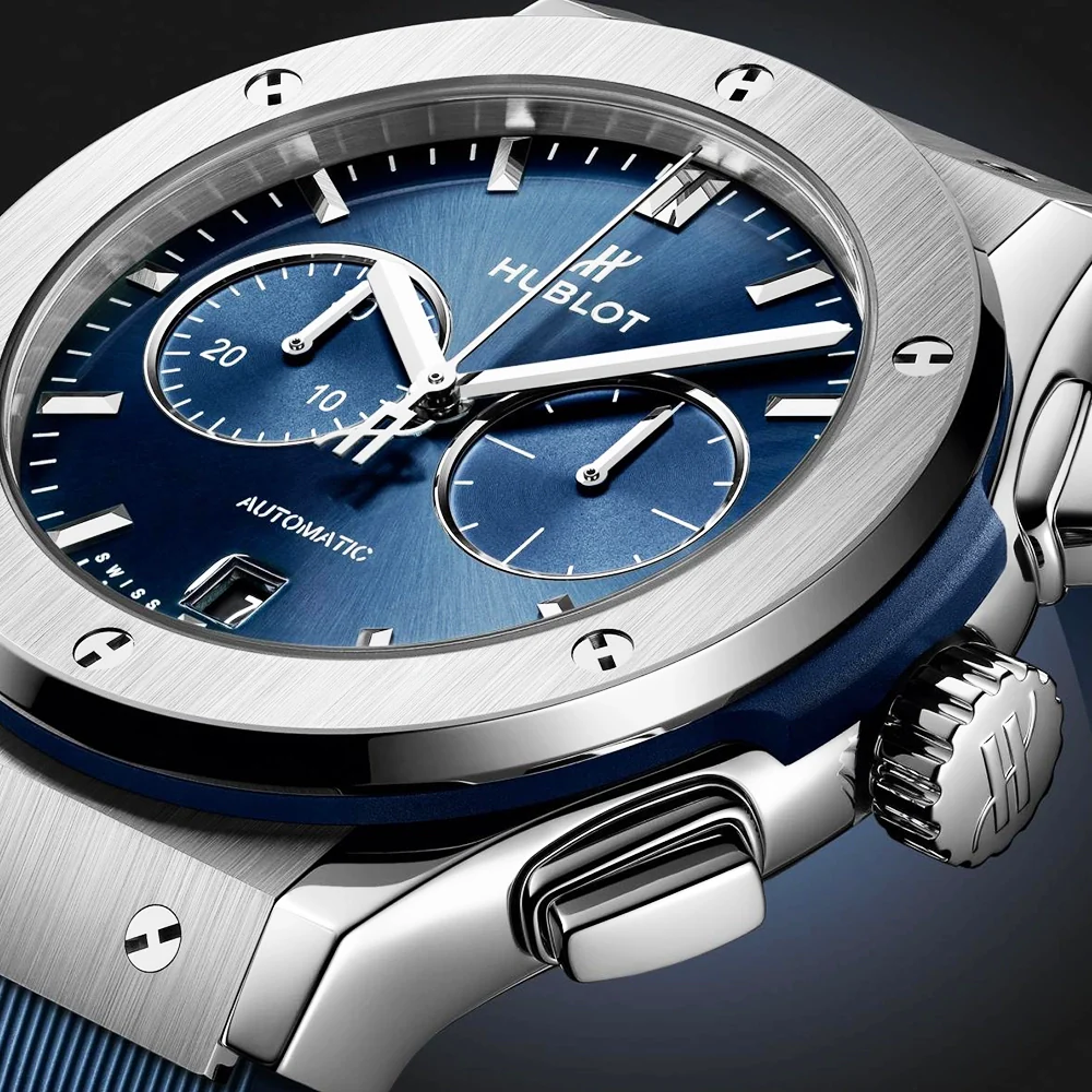 Classic Fusion Chronograph Titanium 42mm Blue Dial Strap Watch - Image 2