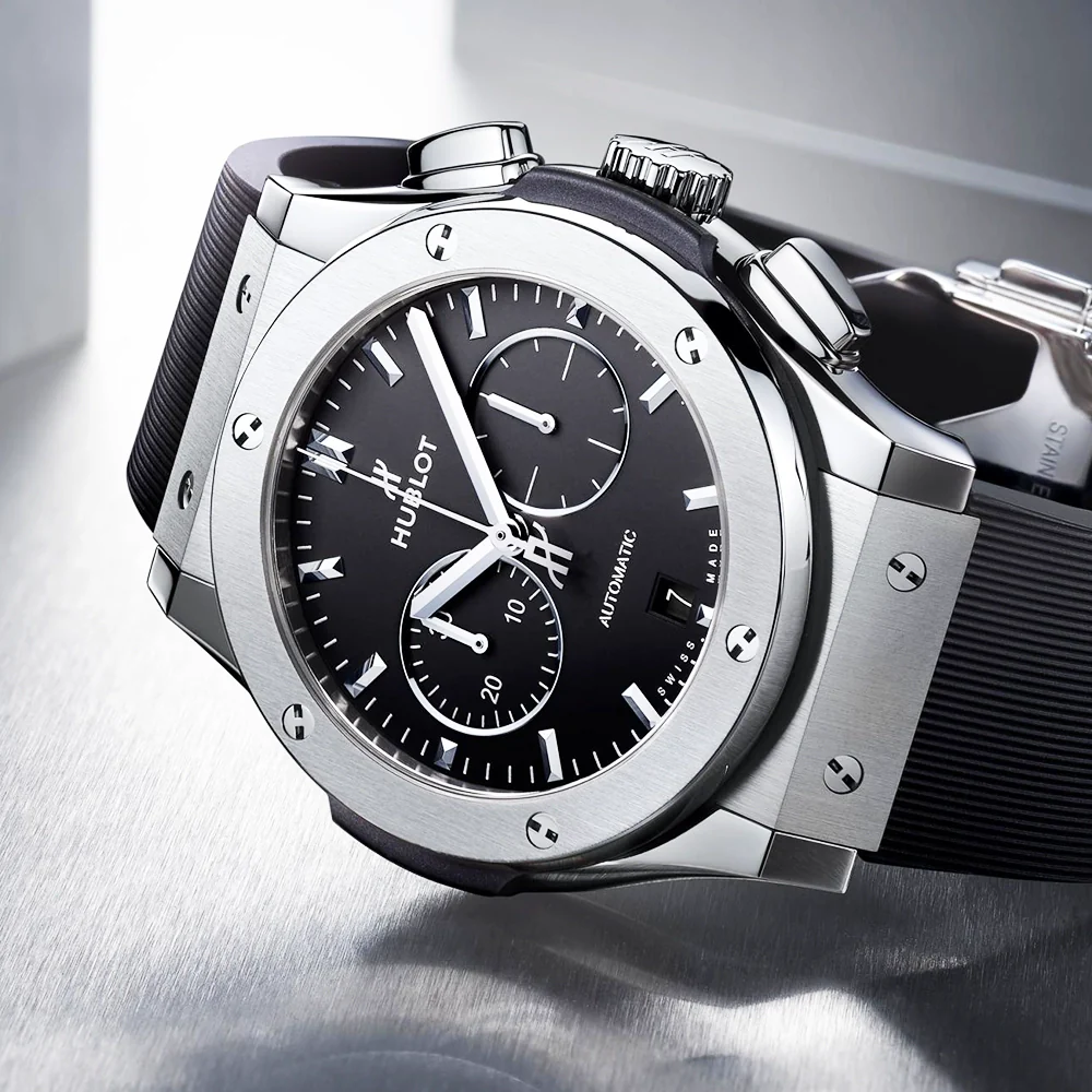 Classic Fusion Chronograph Titanium 42mm Black Dial Strap Watch - Image 2