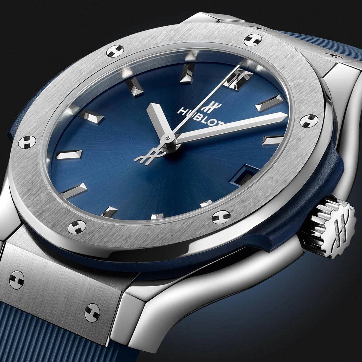 Classic Fusion Titanium Blue 33mm Strap Watch - Image 2