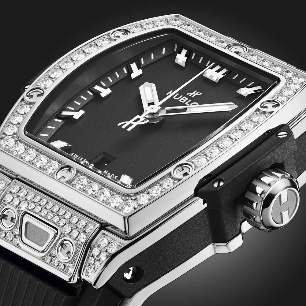 Spirit of Big Bang 32mm Diamond Pave Set Ladies Strap Watch - Image 2