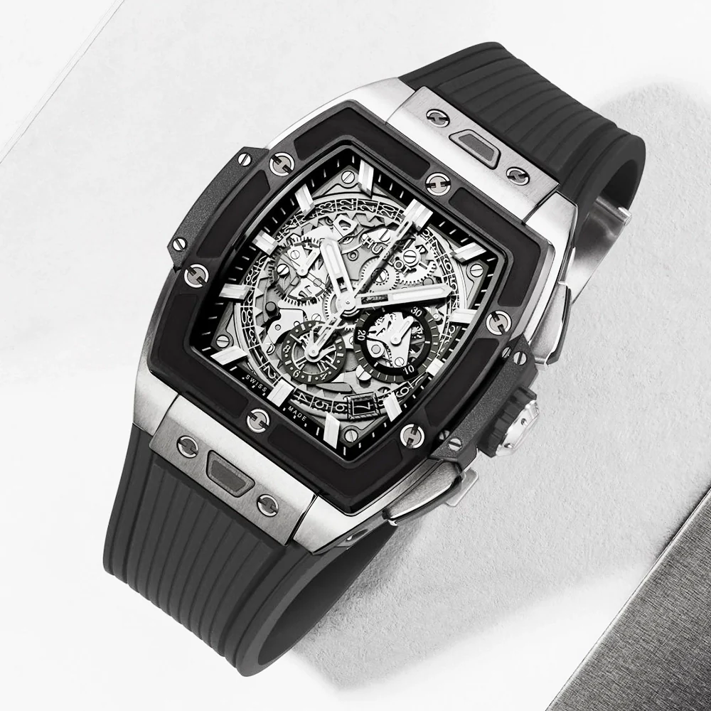 Spirit of Big Bang 42mm Titanium & Ceramic Skeleton Dial Mens Watch - Image 2