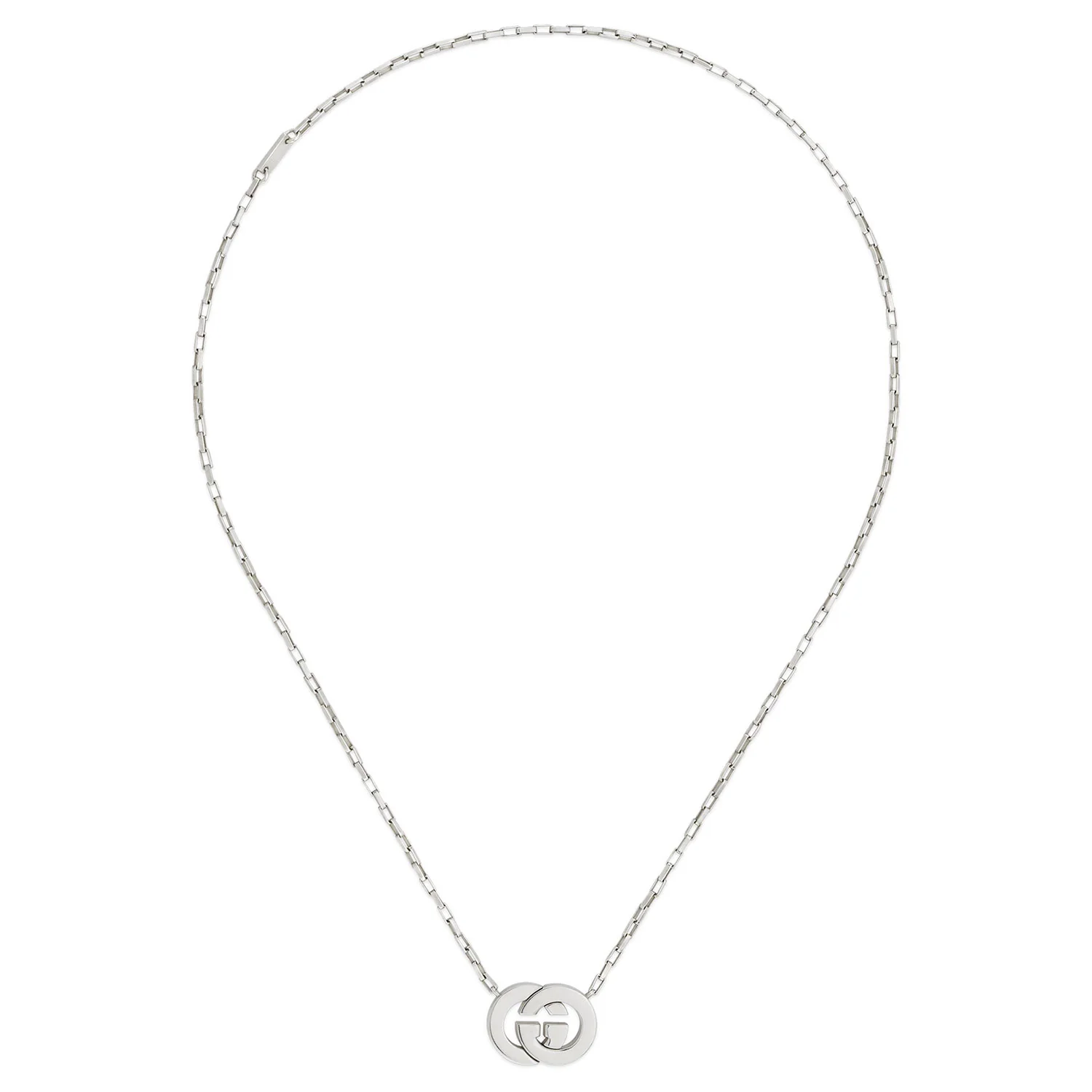 Interlocking Sterling Silver Logo 45cm Pendant - Image 2