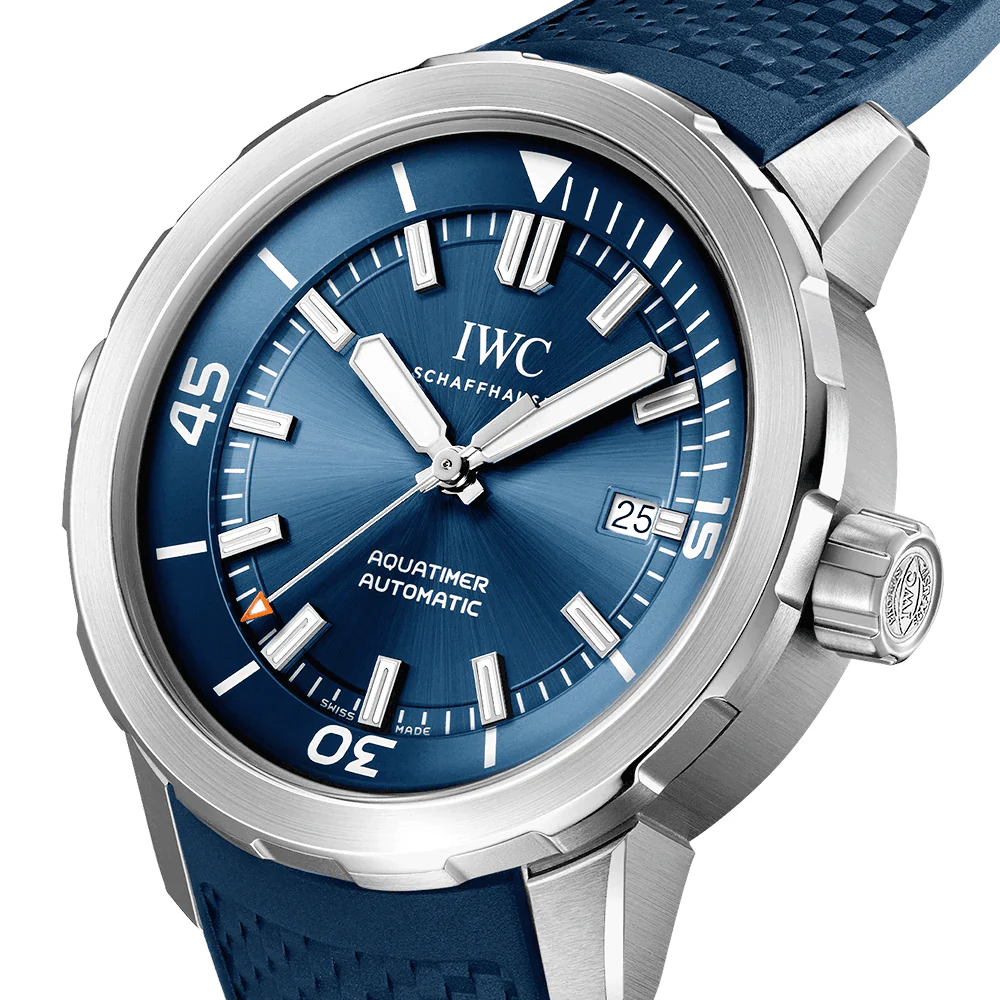 Aquatimer 42mm Blue Dial Men's Automatic Rubber Strap Watch - Image 2