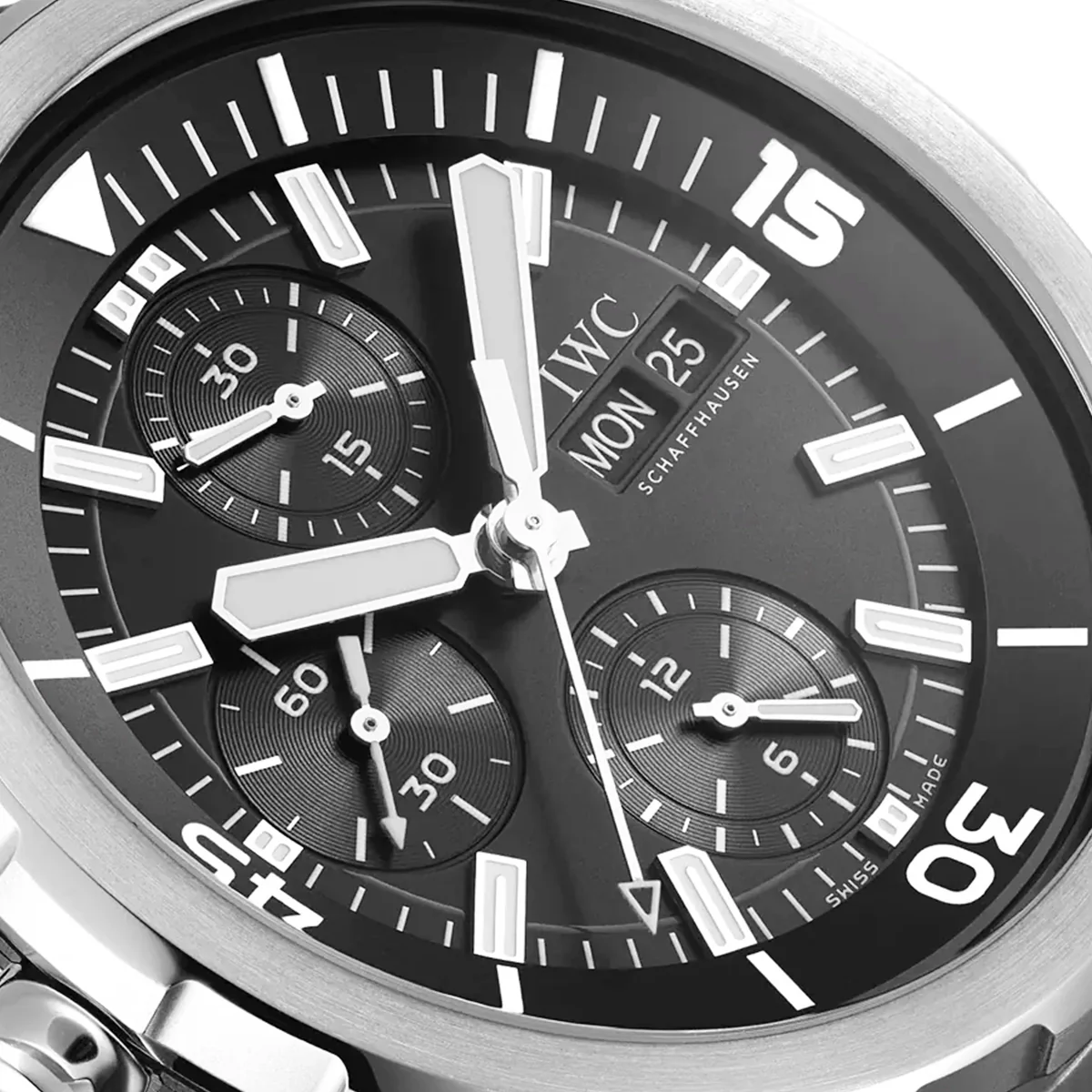 Aquatimer Chronograph 42mm Black Dial Automatic Bracelet Watch - Image 2