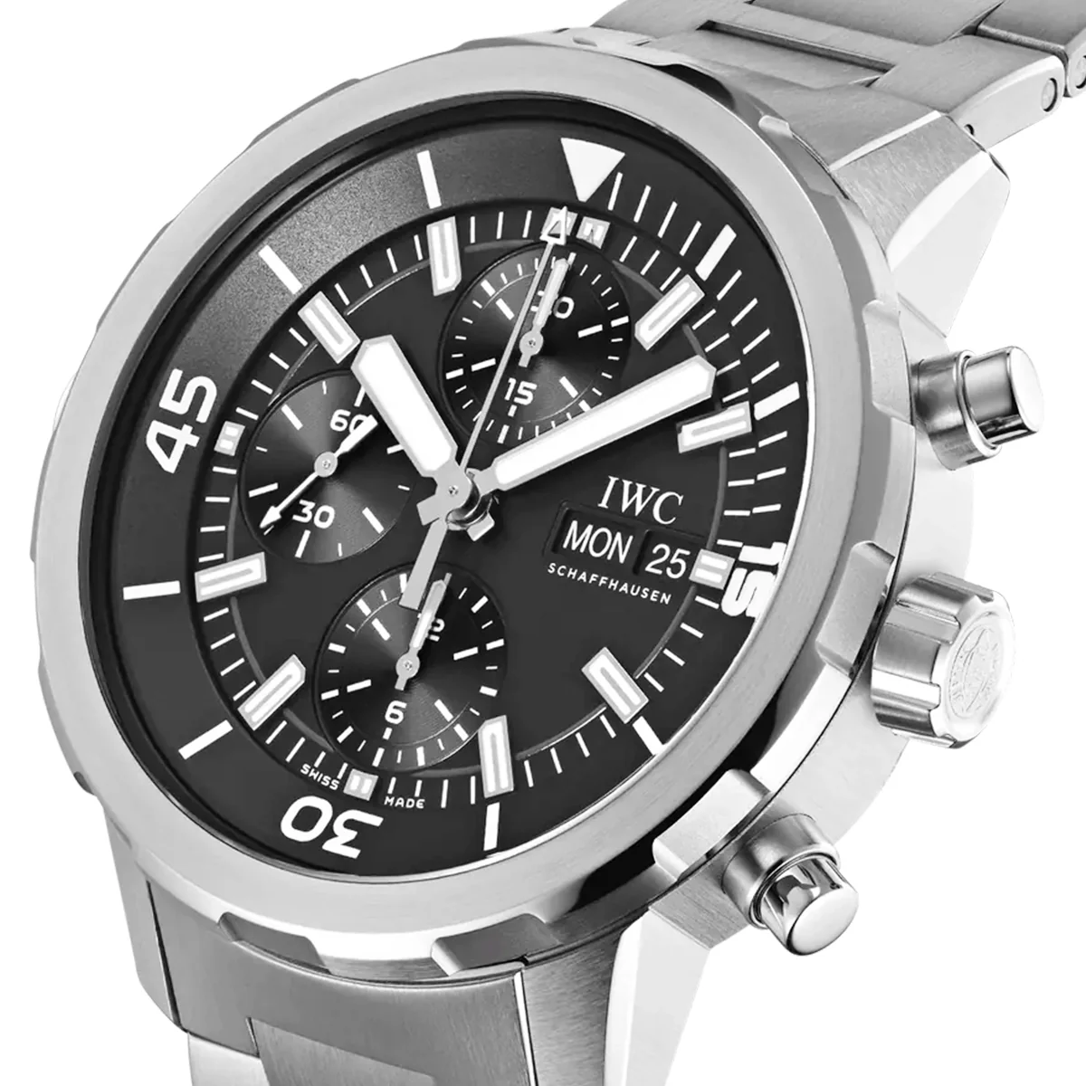 Aquatimer Chronograph 42mm Black Dial Automatic Bracelet Watch - Image 3
