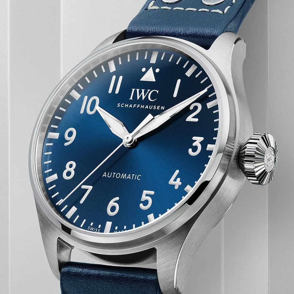Big Pilot's 43mm Blue Dial Men's Automatic Leather Strap Watch - Image 2