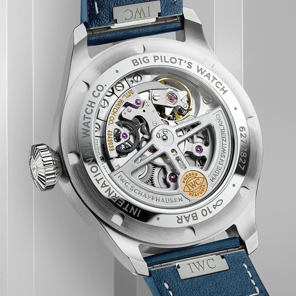 Big Pilot's 43mm Blue Dial Men's Automatic Leather Strap Watch - Image 4