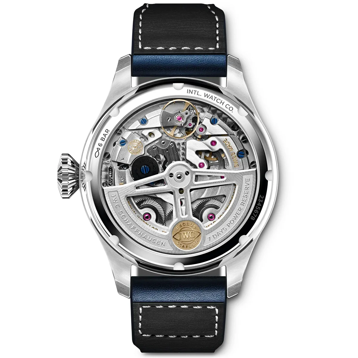 Big Pilot's Perpetual Calendar 46mm Blue Dial Leather Strap Watch - Image 4
