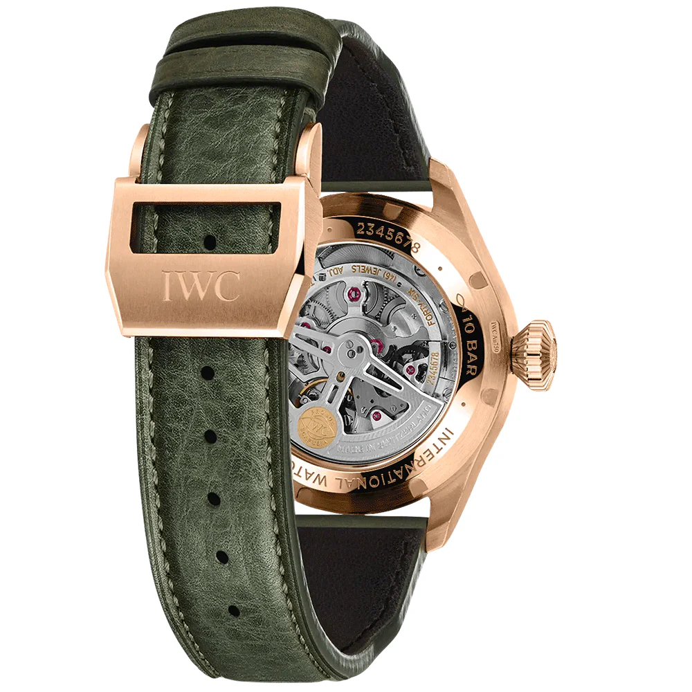 Big Pilot's 42mm Perpetual Calendar Gold & Green Mens Watch - Image 3