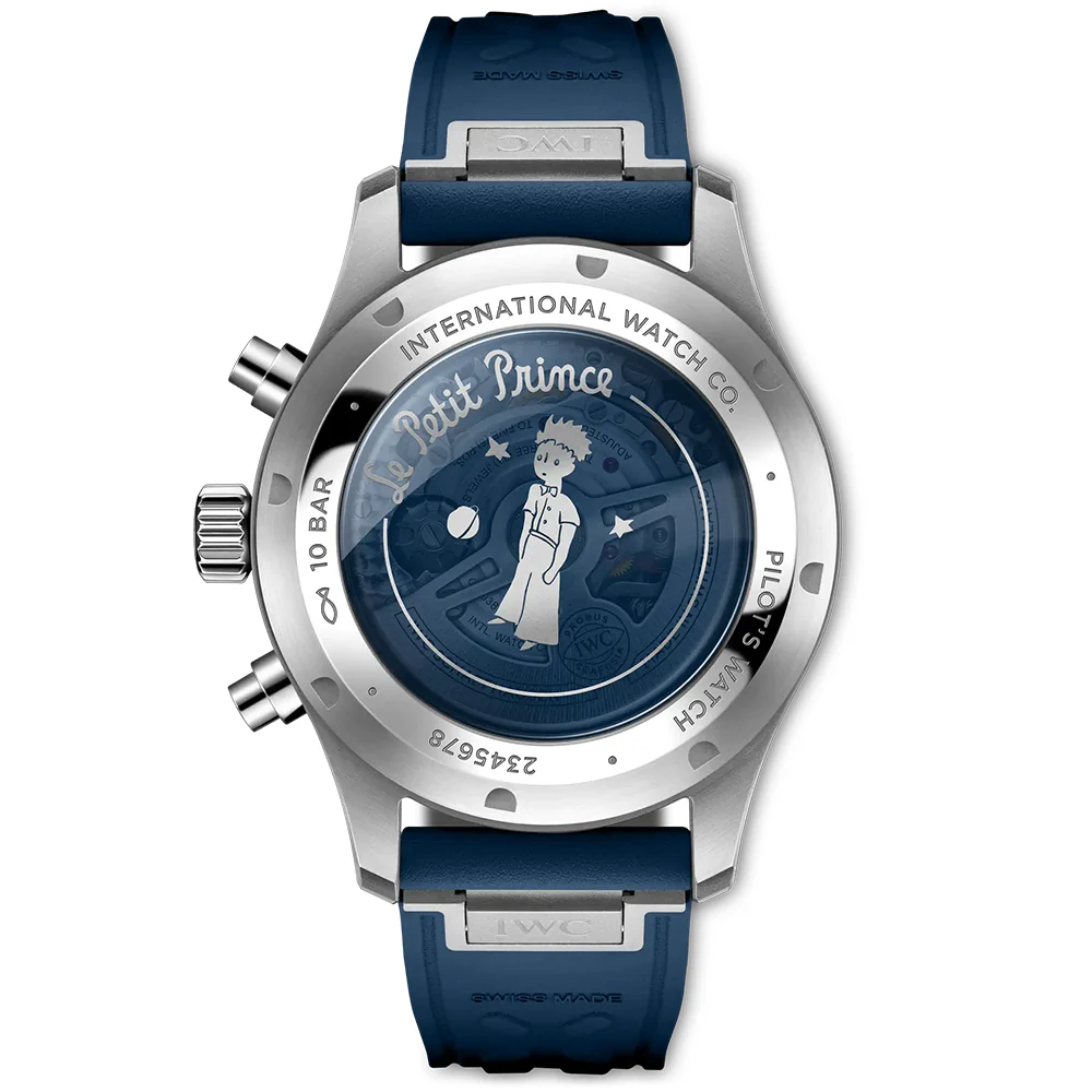 Pilot's Chronograph 43mm Le Petit Prince Automatic Rubber Strap Watch - Image 4