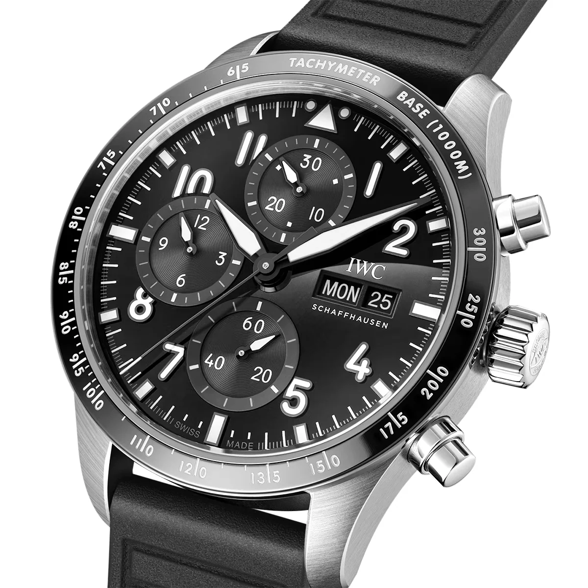 Pilot's 41mm Black Dial Men's AMG Performance Chronograph Watch - Image 2