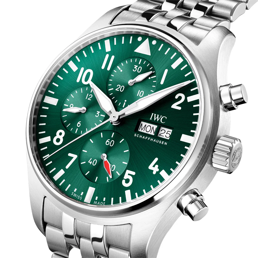 Pilot's 43mm Green Dial Chronograph Bracelet Watch - Image 2