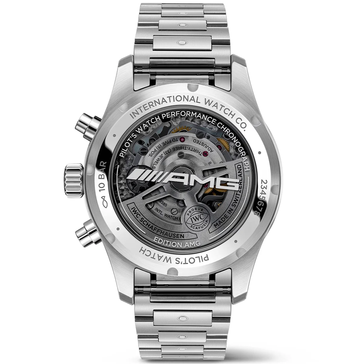 Pilot's 41mm Black Dial AMG Performance Chronograph Bracelet Watch - Image 4