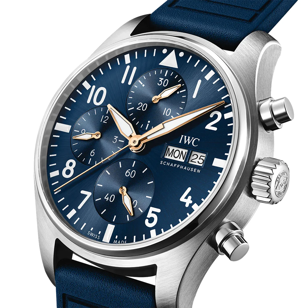 Pilot's 41mm Chronograph Le Petit Prince Automatic Rubber Strap Watch - Image 2