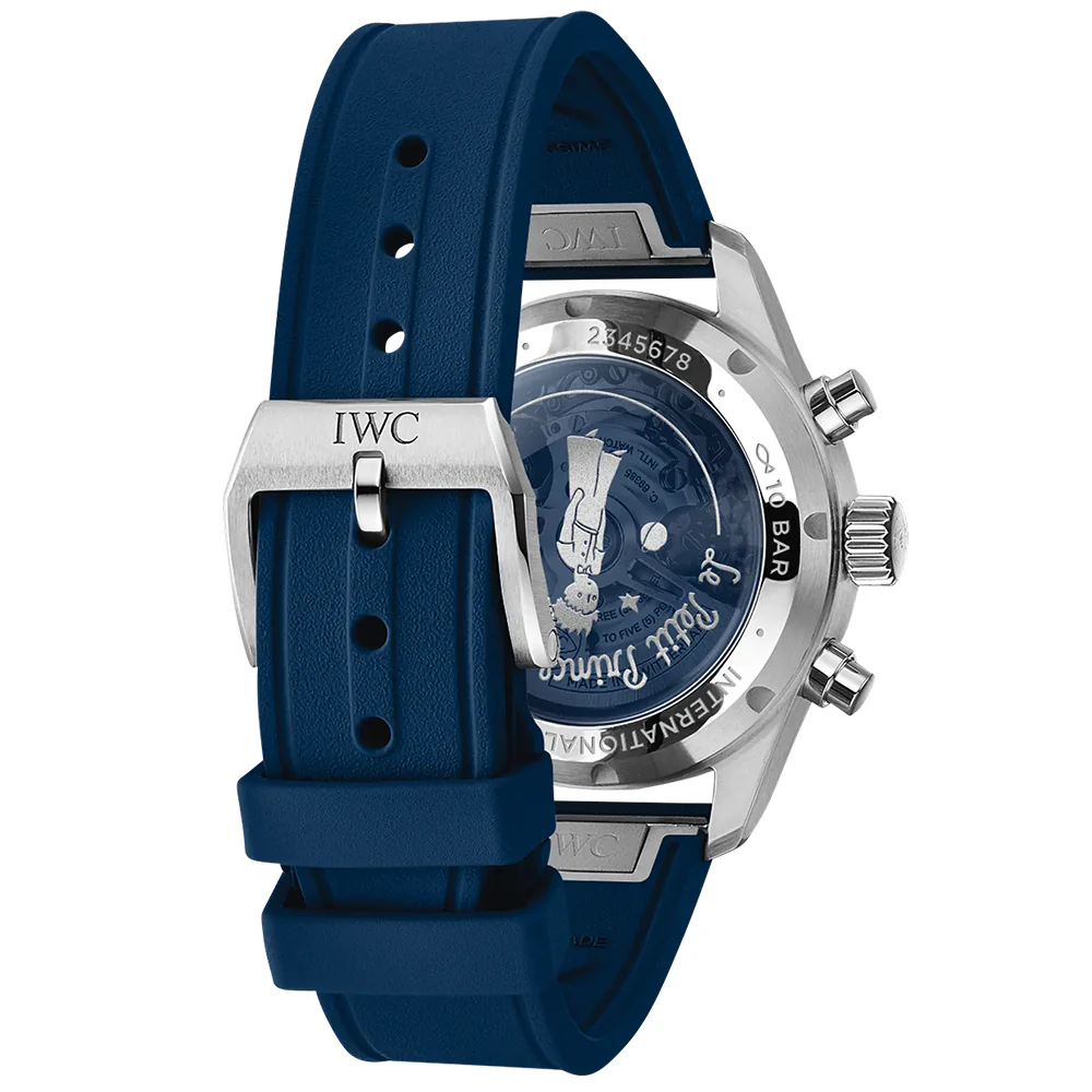 Pilot's 41mm Chronograph Le Petit Prince Automatic Rubber Strap Watch - Image 3