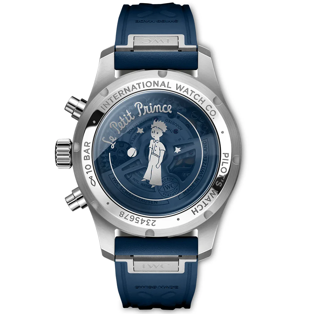 Pilot's 41mm Chronograph Le Petit Prince Automatic Rubber Strap Watch - Image 4