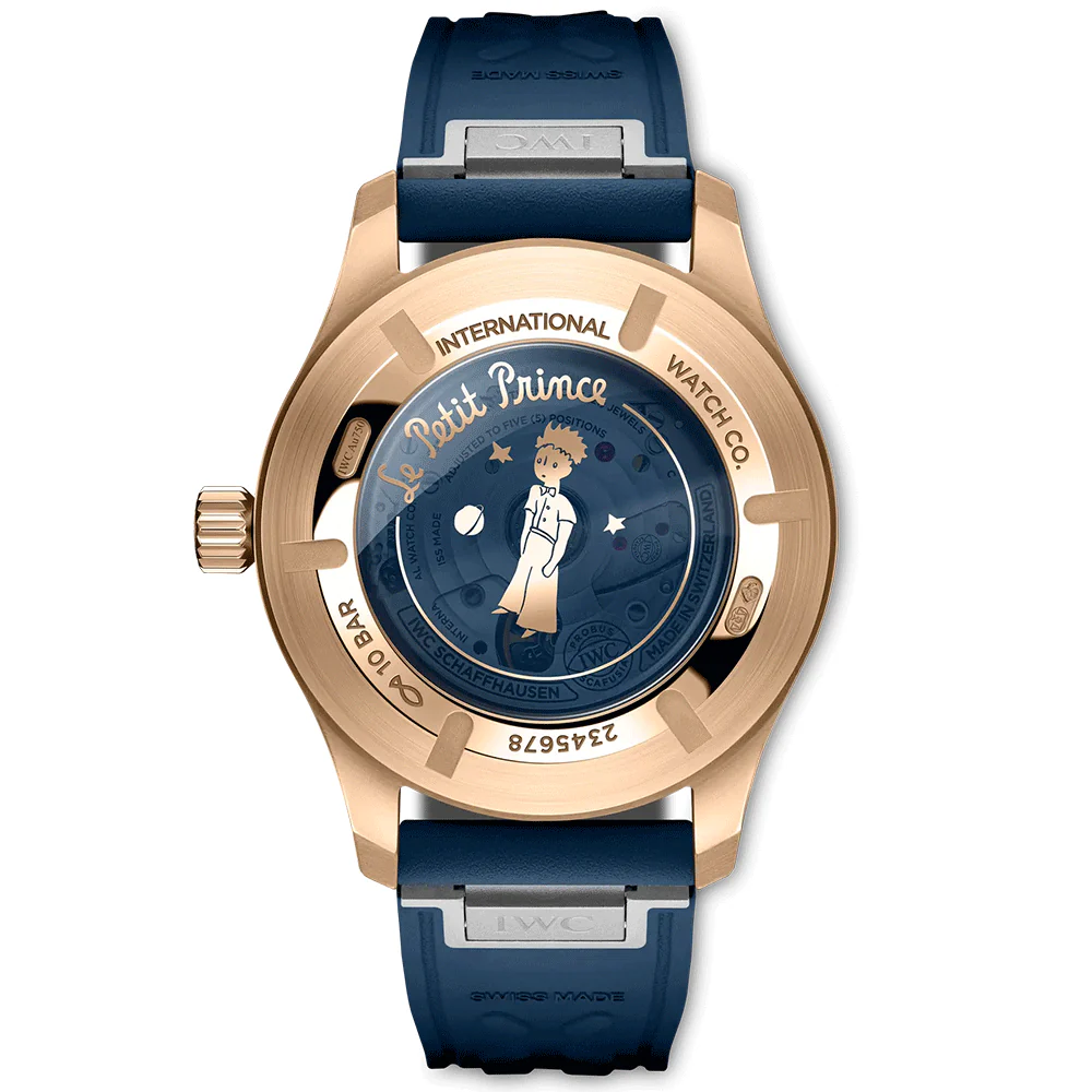 Pilot's Mark XX 40mm 18ct Gold Le Petit Prince Automatic Rubber Strap Watch - Image 4