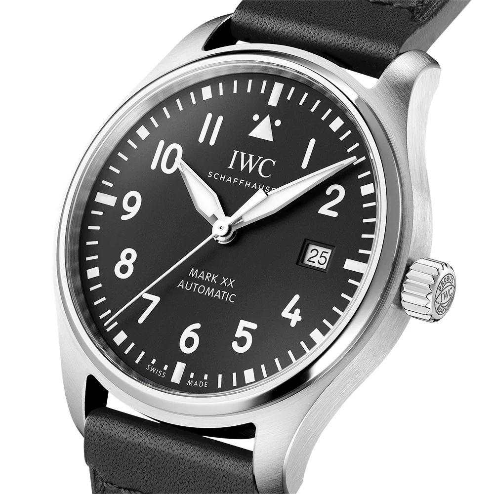 Pilot's Mark XX 40mm Black Dial Men's Automatic Strap Watch - Image 2