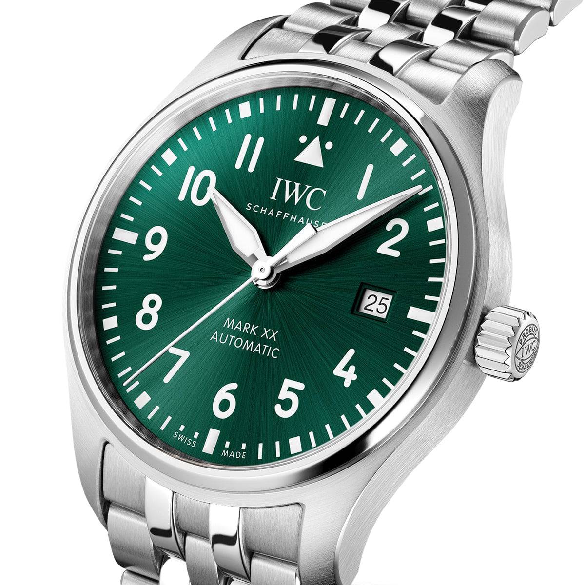 Pilot's Mark XX 40mm Green Dial Men's Automatic Bracelet Watch - Image 2