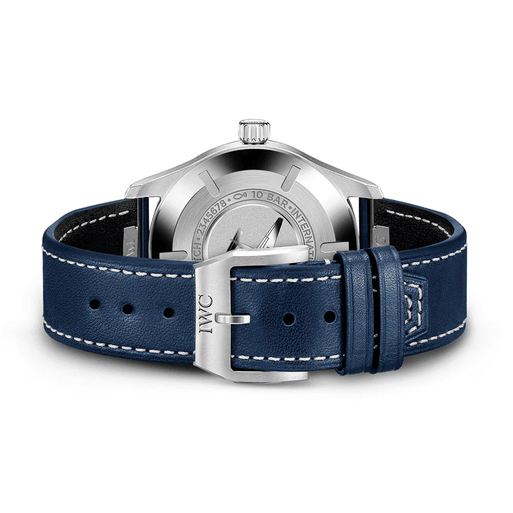 Pilot's Mark XX 40mm Blue Dial Men's Leather Strap Watch - Image 3