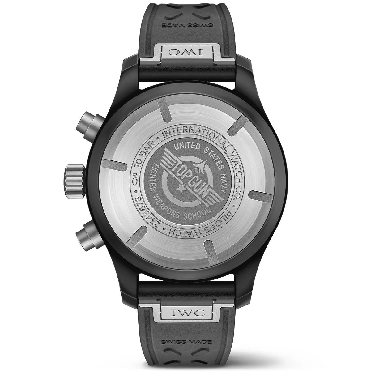 Pilot's Top Gun 41mm Black Ceramic Men's Chronograph Watch - Image 3