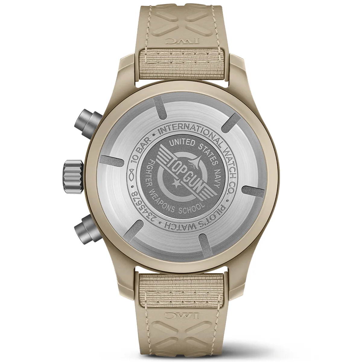 Pilot's Top Gun Mojave Desert 41mm Beige Ceramic Chronograph Watch - Image 4