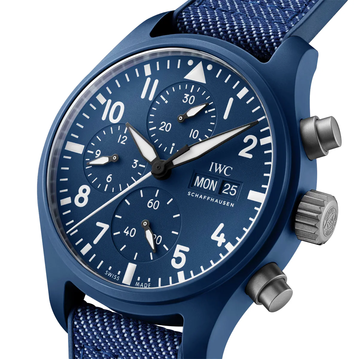 Pilot's Top Gun Oceania 41mm Blue Ceramic Men's Chronograph Watch - Image 2