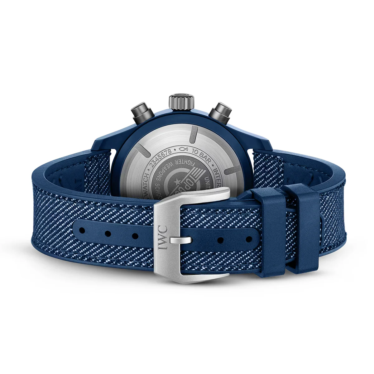 Pilot's Top Gun Oceania 41mm Blue Ceramic Men's Chronograph Watch - Image 3