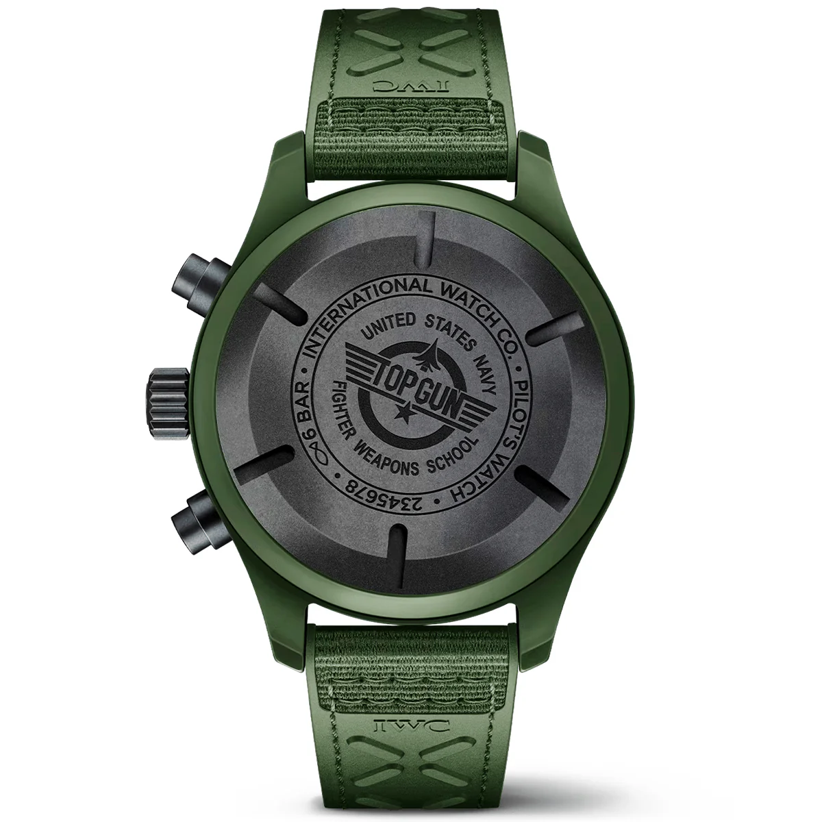 Pilot's Top Gun 'Woodland' 44.5mm Green Ceramic Chronograph Watch - Image 3