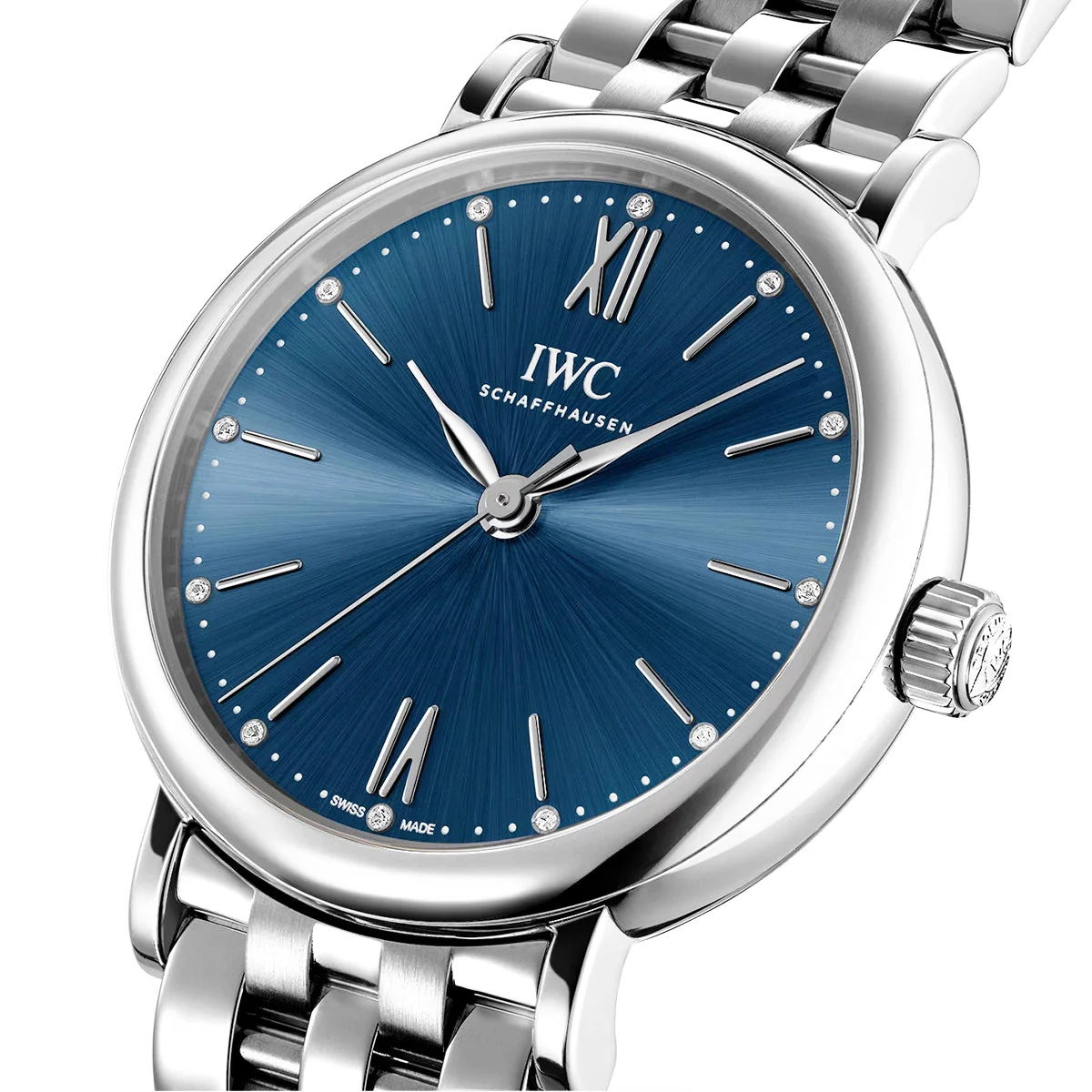 Portofino 34mm Blue Diamond Dial Ladies Bracelet Watch - Image 2
