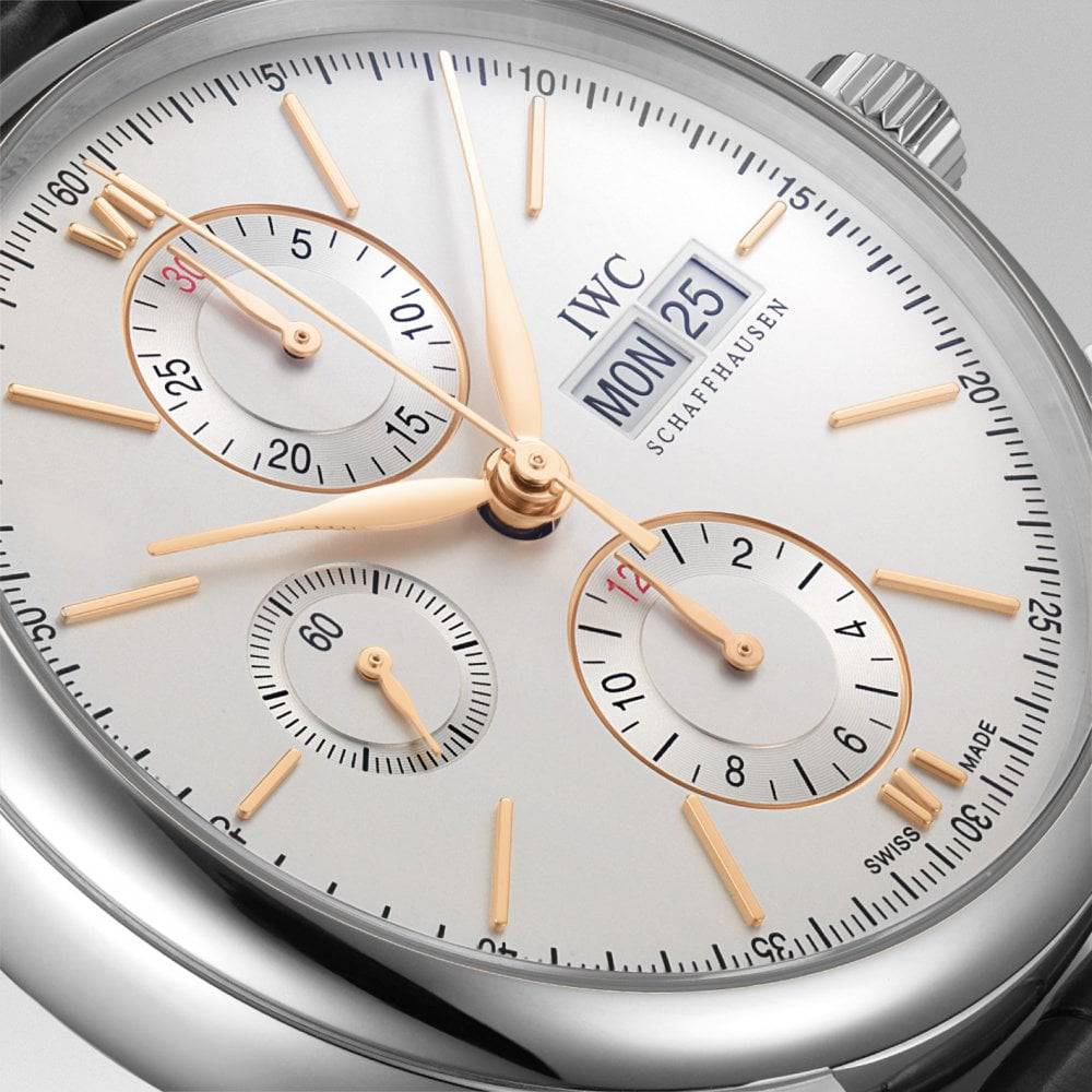 Portofino 42mm Silver/Rose Dial Men's Chronograph Watch - Image 3