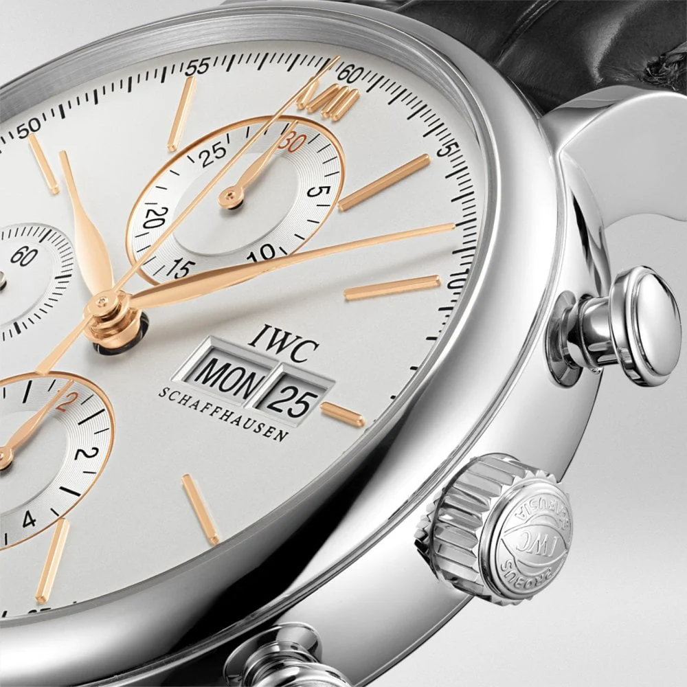 Portofino 42mm Silver/Rose Dial Men's Chronograph Watch - Image 4