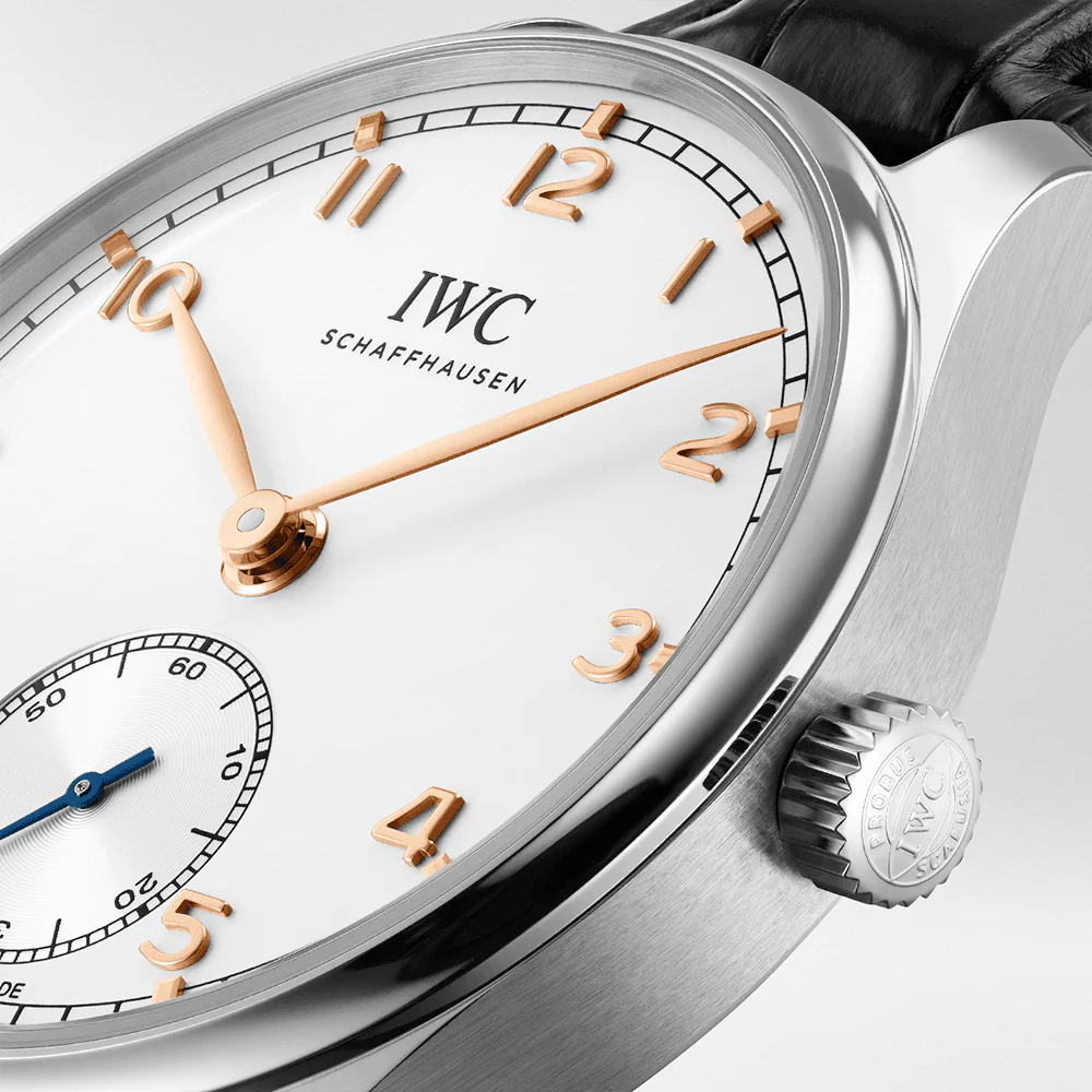 Portugieser 40mm Silver/Rose Dial Men's Automatic Strap Watch - Image 4