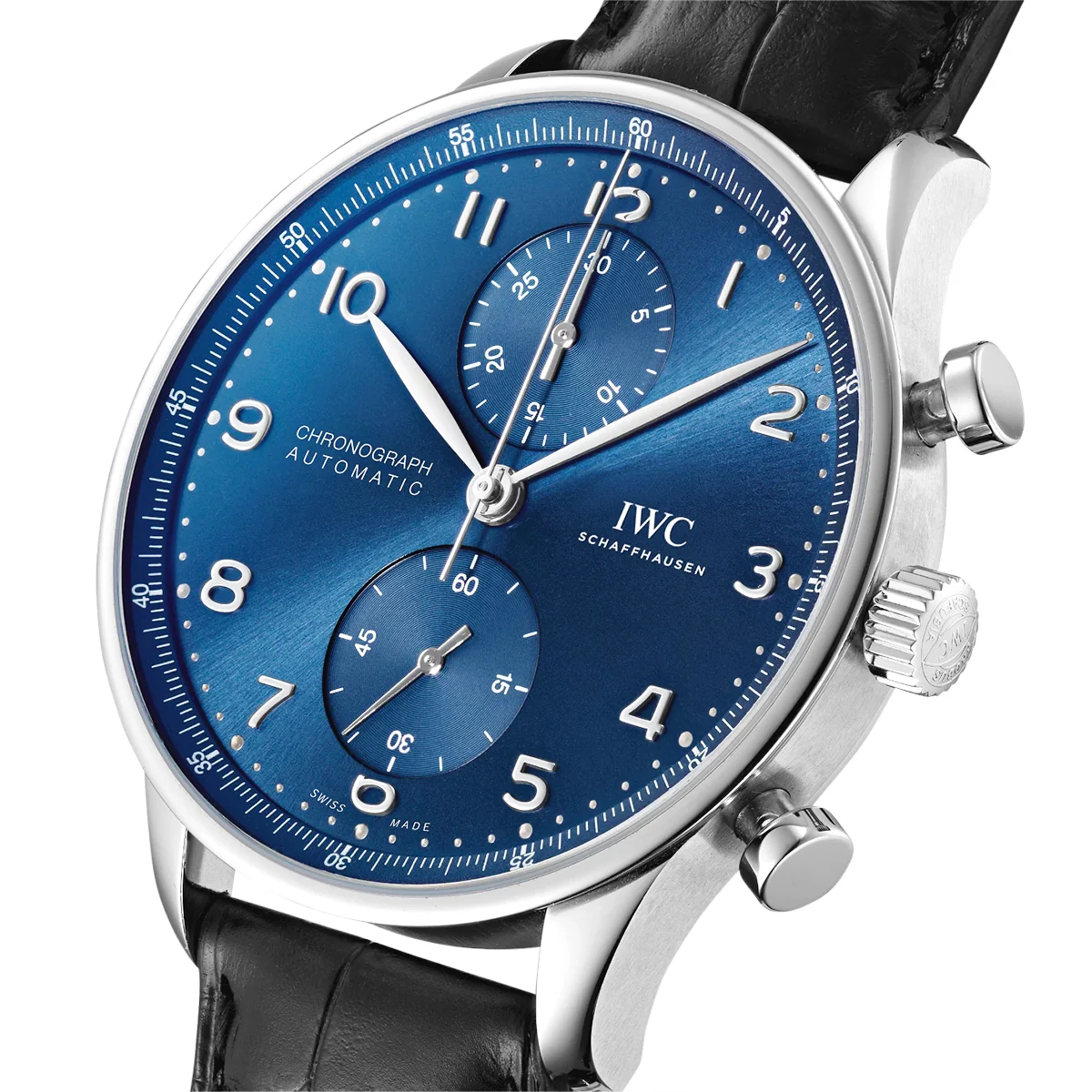 Portugieser 41mm Blue Dial Men's Chronograph Strap Watch - Image 2