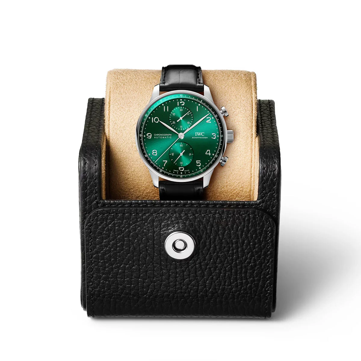 Portugieser 41mm Green Dial Men's Chronograph Strap Watch - Image 4
