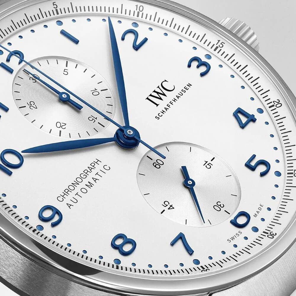 Portugieser 41mm Silver/Blue Dial Men's Chronograph Bracelet Watch - Image 3