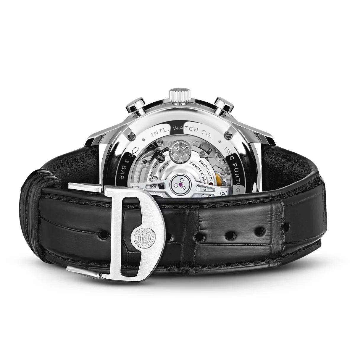 Portugieser 41mm Silver/Rose Dial Men's Chronograph Strap Watch - Image 5