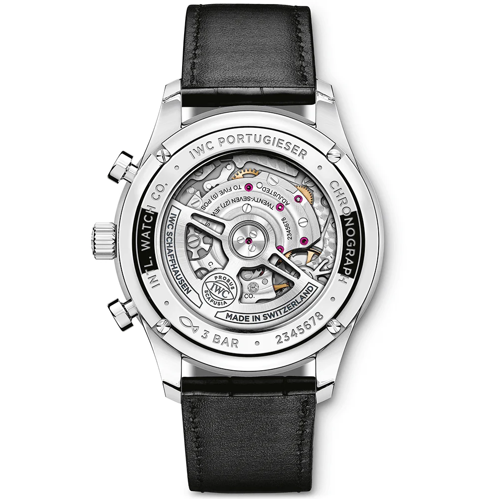 Portugieser 41mm Silver/Rose Dial Men's Chronograph Strap Watch - Image 6