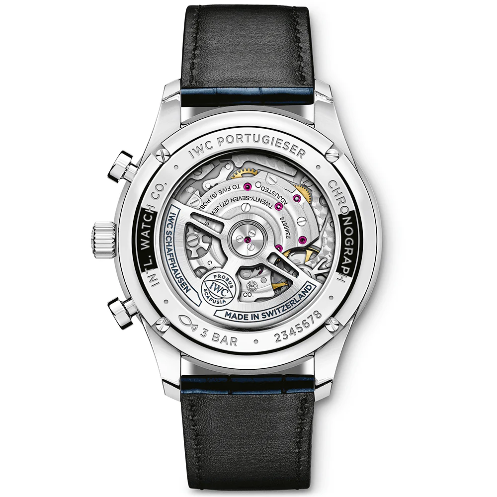 Portugieser 41mm Silver/Blue Dial Men's Chronograph Strap Watch - Image 6