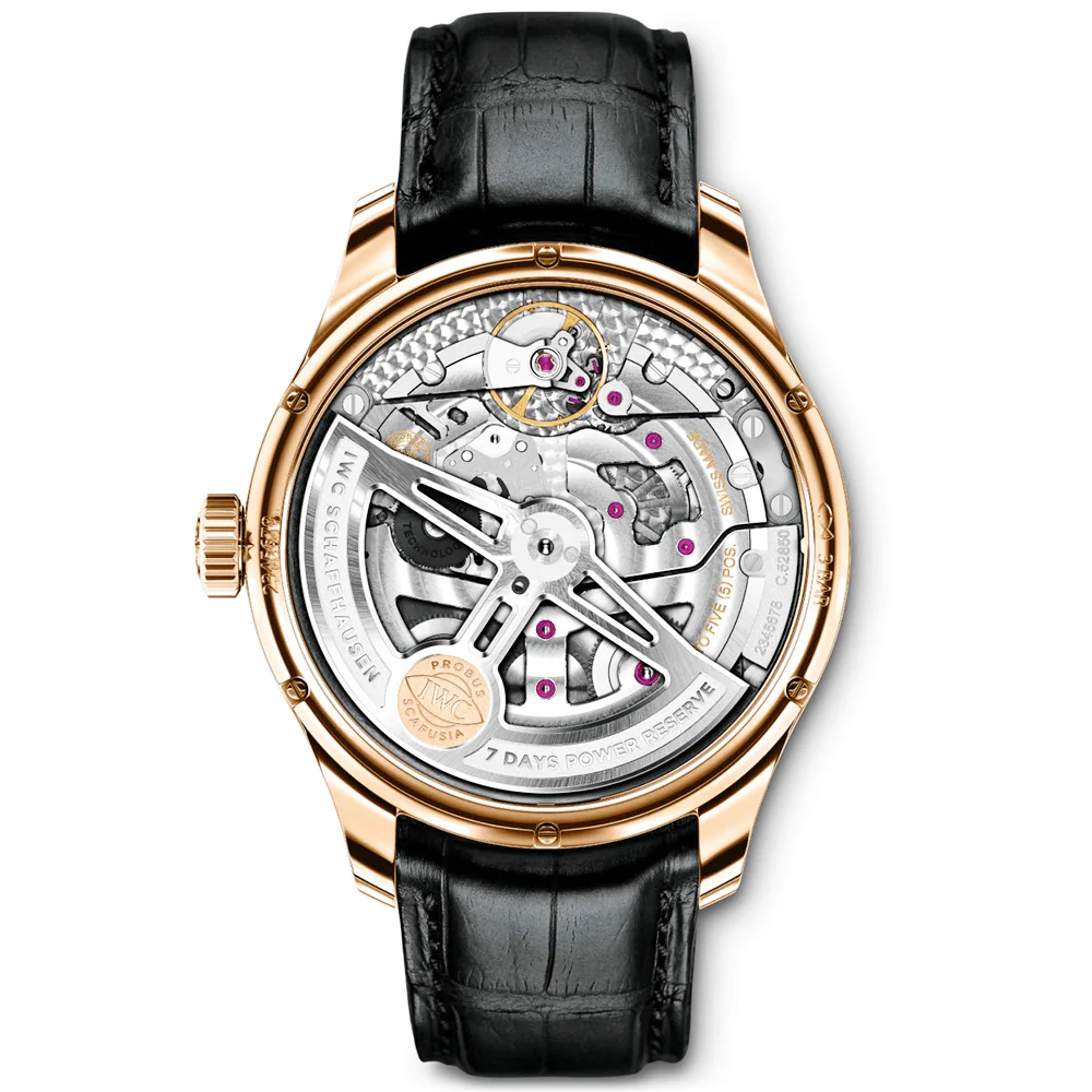 Portugieser Annual Calendar 44mm 18ct Red Gold Silver Dial Strap Watch - Image 5
